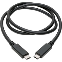 Eaton Power Quality Eaton Tripp Lite Series USB-C Cable M/M - USB 3.1, Gen 2 (10 Gbps), 5A Rating, USB-IF Certified, Thunderbolt 3 Compatible, 3 ft. (0.91 m,