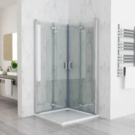 MIQU 100 x 75 cm Duschkabine Eckeinstieg Dusche Duschabtrennung ESG Glas