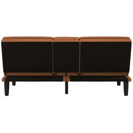 dorel home Schlafcouch Kunstleder 2-Sitzer Braun