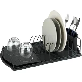 Wenko Geschirrabtropfer Basic 47,5 x 11 x 26,5 cm schwarz