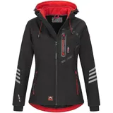 Arctic Seven Damen Softshelljacke AS186 in Schwarz-rot | 4XL