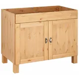 Home Affaire Spülenschrank »Oslo«, 100 cm breit, inklusive Einbauspüle aus Edelstahl, aus Kiefer,