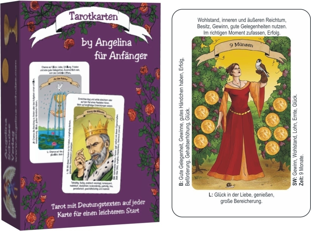 Tarotkarten By Angelina Für Anfänger - Angelina Schulze  Kartoniert (TB)