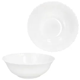 Mambocat 2x Servierschale Arkona Ø22,5cm Opalglas weiß Salat-Schüssel Beilagenschale