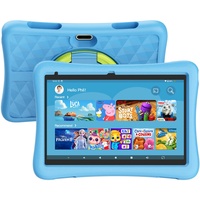 KYASTER Kinder Tablet, 10 Zoll HD 5G WiFi6 Android 12 Tablets für Kinder, Quad Core 1.8Ghz, 2GB +32GB, 7000mAh Batterie, Kindersicherung Spiel Bildung Apps, Eva stoßfestes Gehäuse (Blau)