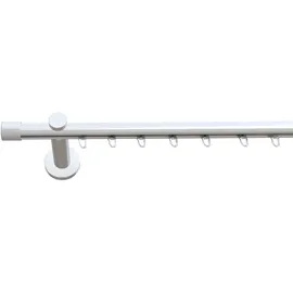 INDEKO Gardinenstange INDEKO "Consul", weiß, L:240cm Ø:20mm, Aluminium, Gardinenstangen, Innenlauf Komplett-Set inkl. Gleitern und Montagematerial