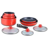 HERZBERG HG-5000 Topf-Set 10-tlg. Kochgeschirr + Pfanne