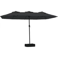 VidaXL Doppel-Sonnenschirm Schwarz 449x245 cm
