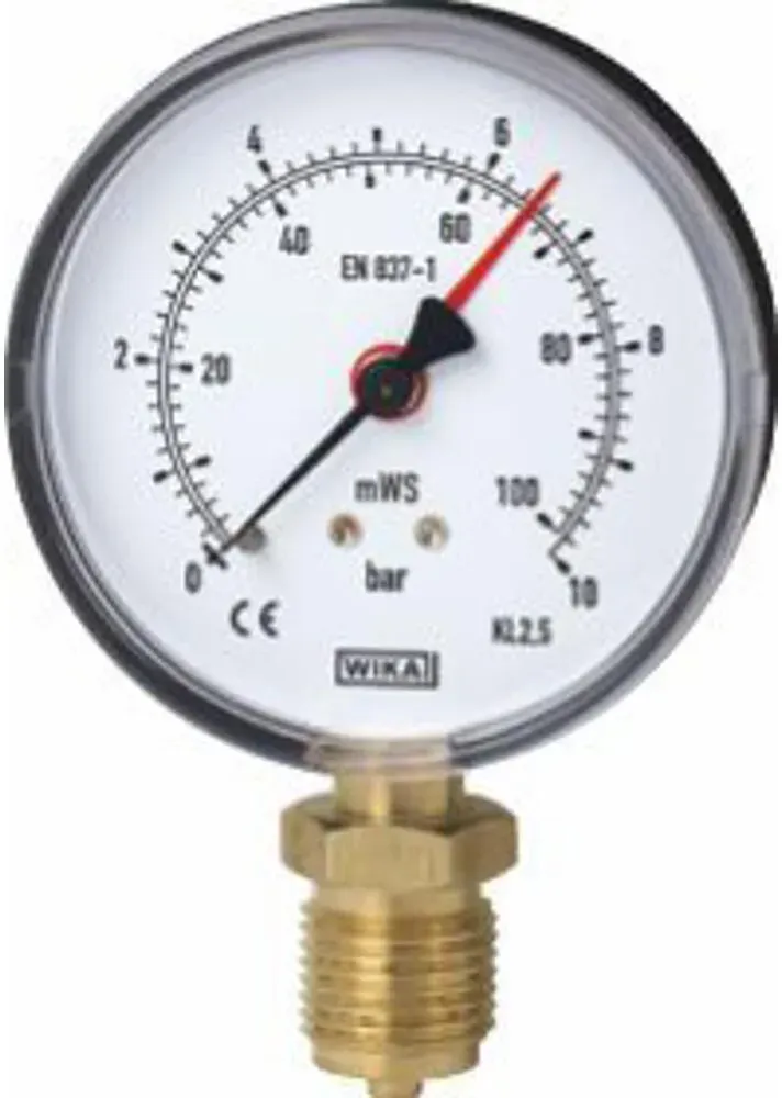 Manometer/Hydrometer d 100 mm 0–2,5 bar (25 m WS)