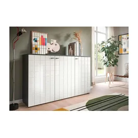 VCM Sideboard Monte Anthrazit/Weiß