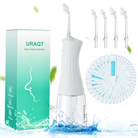 URAQT Elektrisch Nasendusche, Elektrischer Neti Pot für Erwachsene und Kinder, mit 4 Ersatzköpfe und 40 Nasenspülsalz, Nasenspülung für Befreiung der Nasennebenhöhlen und der Bekämpfung von Allergien