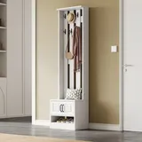 stilvora Garderoben-Set Schuhbank 50 x 36 x 190 cm Weiß