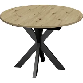 Mäusbacher Ausziehtisch 110 x 76 x 110 cm schwarz