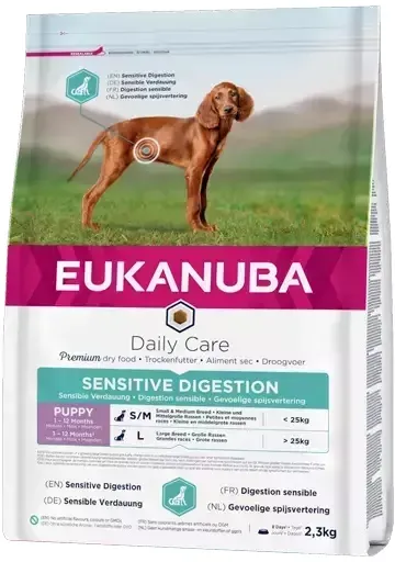 EUKANUBA Sensitive Verdauung Welpe 2,3kg + Überraschung für den Hund (Rabatt für Stammkunden 3%)