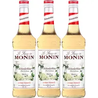 Monin Holunderblüten Sirup blumiges aromatische Drinks 700ml 3er Pack