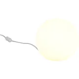 meineWunschleuchte Kleine Glaskugel Tischleuchte Weiß