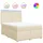 vidaXL Boxspringbett mit Matratze Creme 140x200 cm Stoff