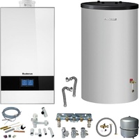 Buderus GB182i.2 Logaplus Gas-Brennwert Paket W42 weiß mit Regelung BC400 und Warmwasserspeicher S120 - 20 kW - 7739621360