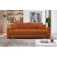 Mid.you Schlafsofa, Kupfer, Textil, 232x88x105 cm, Liegefunktion, Wohnzimmer, Sofas & Couches, Schlafsofas, Schlafsofas mit Bettkasten