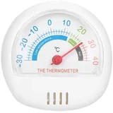 Kühlschrank-Gefrierschrank-Thermometer, Großes Zifferblatt-Thermometer, Mechanisches Kühlschrank-Thermometer (Weiß)