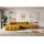altdecor Ecksofa, Ottomane links, OLEA-L2 - 289x176x71 cm Senfgelb
