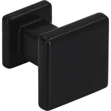 Möbelknopf Baios 20 x 20 mm, Zinkdruckguss schwarz matt