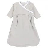 TupTam Langarm Innenschlafsack – Baby Schlafsack mit Ärmeln, Ganzjahresschlafsack aus Baumwoll-Jersey – Unisex, Farbe: Streifenmuster Beige, Größe: 74-80 - 74-80