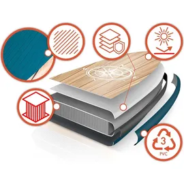 Neo-Sport Stand Up Paddle Board 350 x 81 x 15 cm Blau/Braun