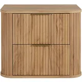 3e 3xe living.com Badezimmerschrank Eiche Craft + Goldener Griff, 41,5 x 60 x 51,7 cm