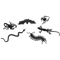 Tiere, 6-teilig, schwarz