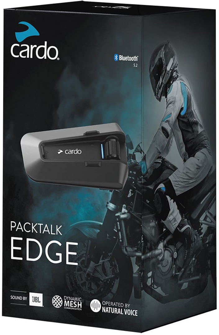 Cardo Packtalk EDGE Communicatiesysteem Single Pack, zwart, Eén maat Voorman