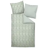 Janine Bettwäsche Janine Moments Mako Satin Bettwäsche 240x220 Mosaik Wende grün blau, Mako-Satin, 3 teilig blau