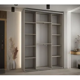 abiks möbel Schwebetürenschrank Dakota 180 x 235,2 x 45 cm Schwarz