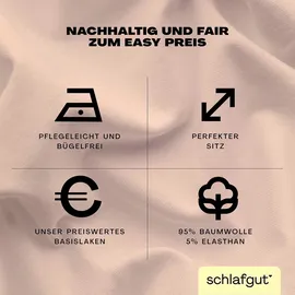 schlafgut Easy Jersey 120 x 200 - 130 x 220 cm red light