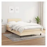 vidaXL Boxspringbett 120 x 200 cm Creme