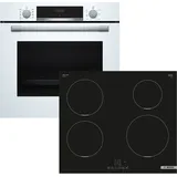 Bosch Herdset Bosch Backofen EcoClean mit Induktionskochfeld Booster autark 60 cm