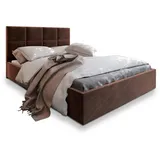 masseno Polsterbett, Braun, Holz, 140x200 cm, Schlafzimmer, Betten, Polsterbetten
