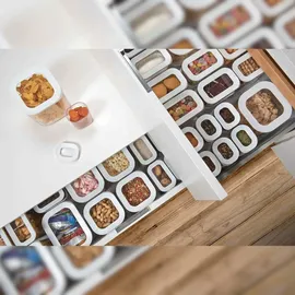 Mepal Modula quadratische Küchendose weiß 27,5 x 27,5 x 11 cm 2,75 l 4-teiliges Set