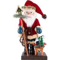 Christian Ulbricht Nussknacker Weihnachtsmann mit Schlitten 47 cm braun