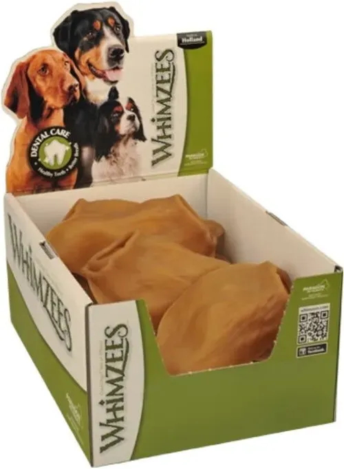 Whimzees Veggie Ohren Zahnkauartikel für Hunde L (18-27 kg) 18 Stück 990 g