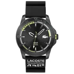 Lacoste für Herren. 2011203 Regatta-Analoguhr schwarz (OSFA), Lässig, Silikon, Riemen