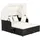 Costway Sonnenliege 200 x 150 x 80 cm Schwarz/Braun