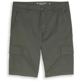 Tom Tailor Herren TTSLIM Cargo Shorts, grün, Uni, Gr. 31