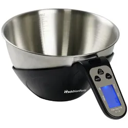 EQUILIBRA Küchenwaage mit Edelstahl-Schüssel 5 kg Kapazität