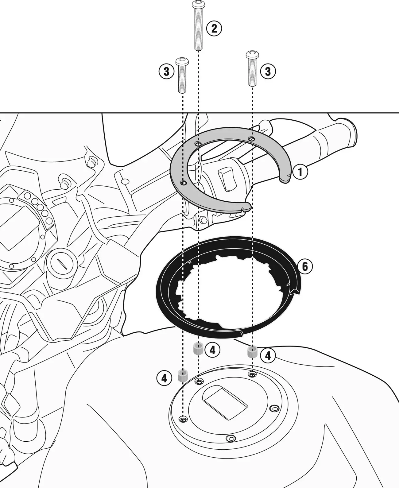 Givi BF Adapter, Support Tanklock