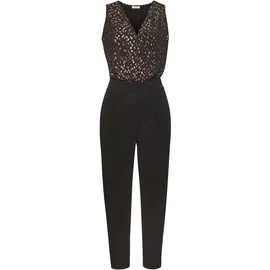 LASCANA Overall mit bedrucktem Oberteil, eleganter Jumpsuit, Business-Look, festlich schwarz 38
