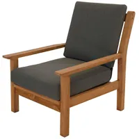 Lesli Living Loungesessel "Stafford" Taupe-grau/Teak