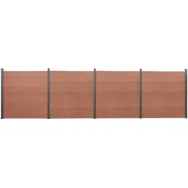 vidaXL Zaun-Set 699 x 186 cm Braun/WPC