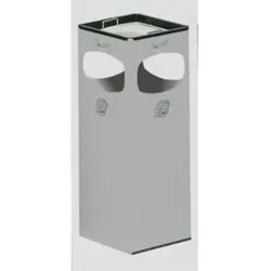 VAR Ascher/Abfallsammler mit 4-fach Einwurf silber 28 l