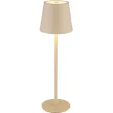 GLOBO Akku-Tischleuchte Vannie Alu, Eisen, Stahl & Metall Beige Sand